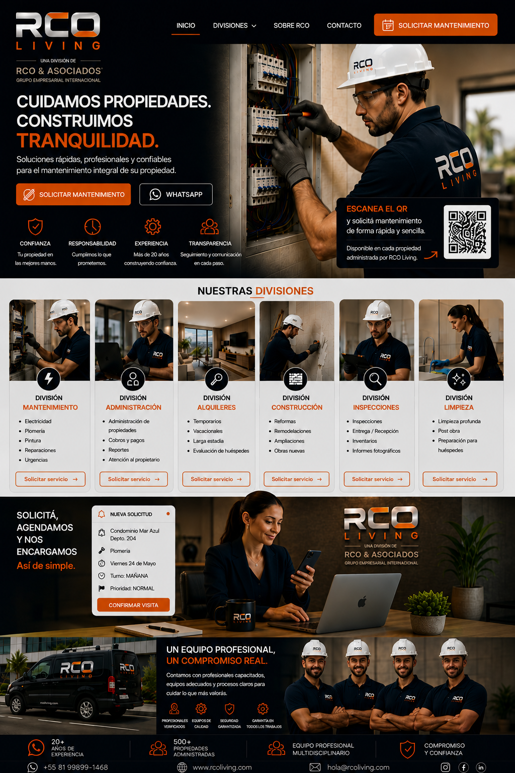 RCO Living, divisiones y servicios